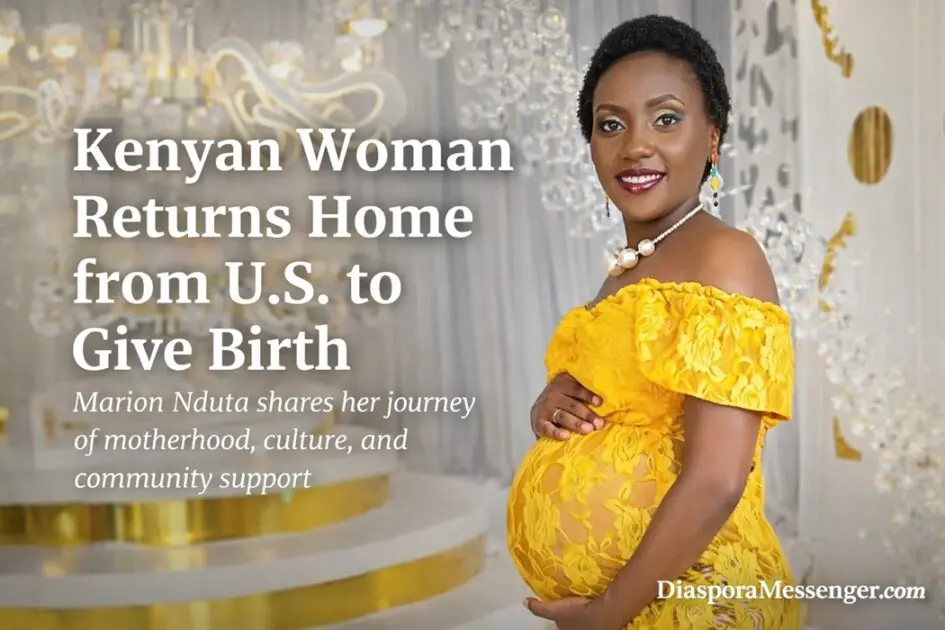 Marion Nduta: Kenyan Lady Returns Home from US to Give Birth