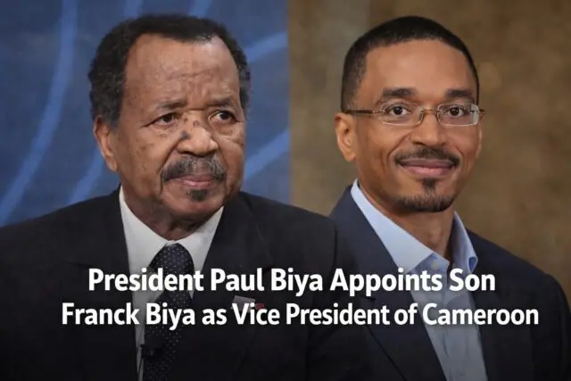 Paul Biya Appoints Son Franck Emmanuel Biya as Vice President
