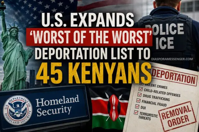 US Expands Worst of the Worst Deportation List to 45 Kenyans