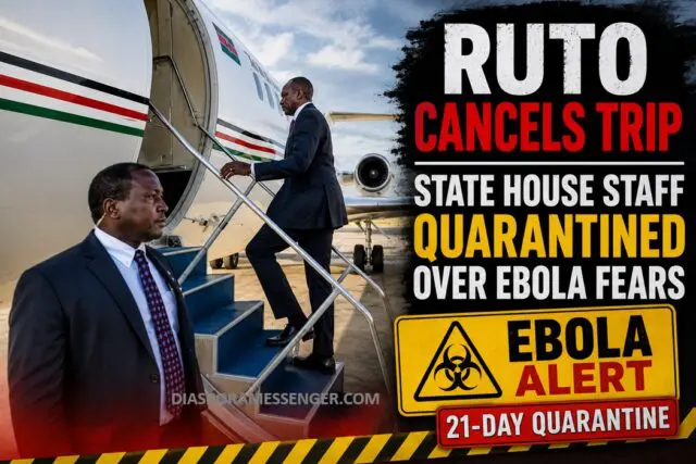 Ruto Cancels Congo Trip: State House Staff Quarantine-Ebola 1 Ruto Cancels Congo Trip: State House Staff Quarantine-Ebola