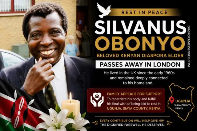 Kenyan Diaspora Mourns Silvanus Obonyo after 6 decades in UK 1 Kenyan Diaspora Mourns Silvanus Obonyo after 6 decades in UK