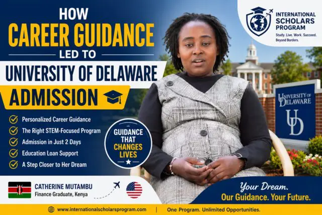 Expert Career Guidance Paved Path to University of Delaware 1 Expert Career Guidance Paved Path to University of Delaware