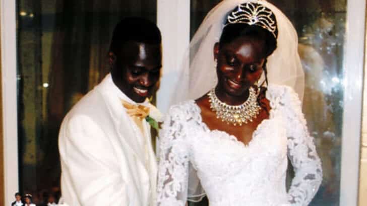 Paul Deya and his bride cutting the cake at their wedding in London. Photo/Gakuru Macharia