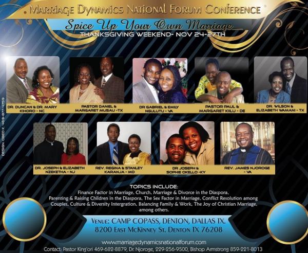 Final Call Marriage Dynamics National conference in Texas Nov, 24-27