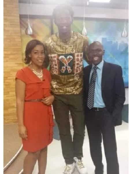 Wow Photos: Tanzanian Tallest NBA Player Makes Larry Madowo Looks Like a Midget