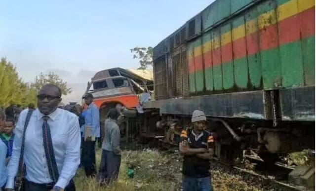 Photos Of Deadly Nairobi Train And Bus Crash