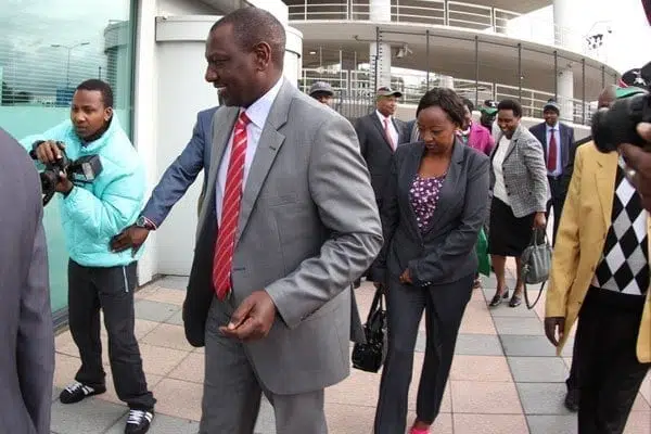 PHOTO | BILLY MUTAI Deputy President William Ruto and his wife Rachel arrive at the ICC ahead of proceedings on October 9, 2013.