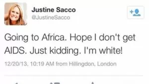 Justine Sacco tweet