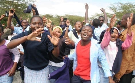 Students demonstrate in Naivasha 