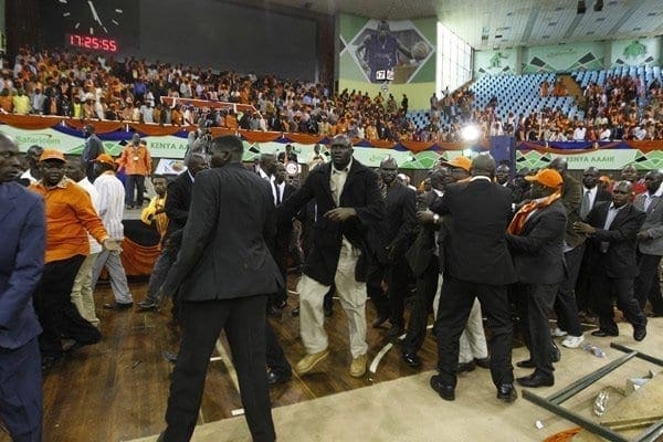 Men In black Are ODM Party Security, Raila Odinga Now Admits