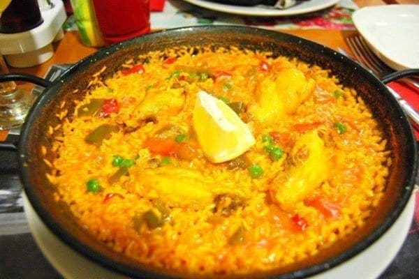 Paella, a traditional meal.