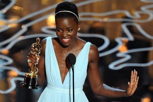 Actress Lupita Nyong'o accepts the Best Performance by an Actress in a Supporting Role award for '12 Years a Slave' onstage during the Oscars at the Dolby Theatre on March 2, 2014 in Hollywood, California. She has become the new ambassadress of luxury French brand Lancôme and will appear in their next campaign in September.