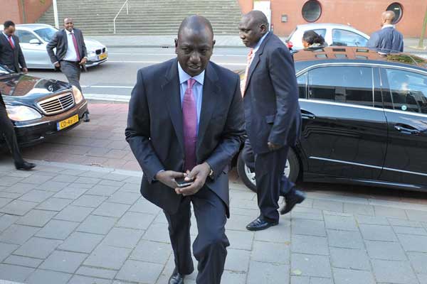 Deputy President William Ruto arrives at The Hague on May 14, 2014. His case has resumed. PHOTO | REBECCA NDUKU | DPPS