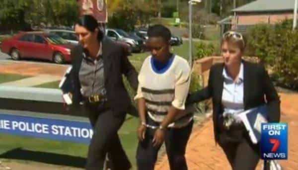 Sad photos of Esther Arunga in Handcuffs