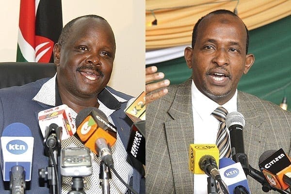 LEFT: Bomet Governor Isaac Ruto. RIGHT: National Assembly majority leader Adan Duale
