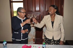 Margaret Kenyatta with Rachel Ruto