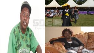 Late Wa Kahalf, his two wives at his funeral (above) and his mother Grace Kanuthu (below)  Photos: James Mwangi
