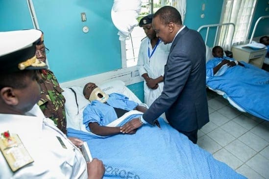 Uhuru visits KDF soldiers injured during Lamu attack