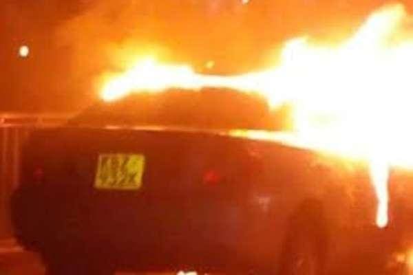 Gor Mahia fans burn cars after county vehicle hits one