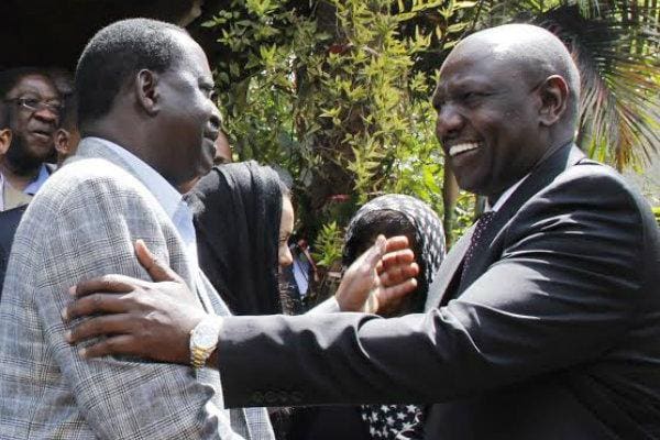 DP Ruto hints at a possibility of union with ODM leader Raila Odinga