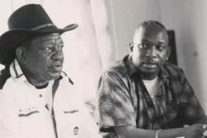 Nairobi Senator Mike Sonko with his late father Gideon Kioko Kivanguli in an old photo. Photo/COURTESY 