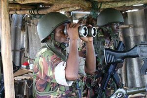 KDF troops during an operation in Somalia. Military spokesman Col David Obonyo has said KDF troops operating under Amisom killed 15 Al-Shabaab terrorists in in Yantooy, Somalia in an early morning raid on October 25, 2015. FILE PHOTO | NATION MEDIA GROUP 