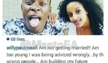 Gospel Singer Willy Paul Calls Off Wedding To His Ethiopian Fiancée