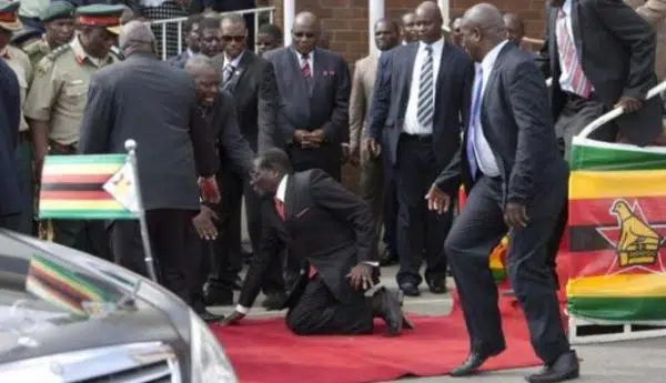 VIDEO: Mugabe Nearly Falls Again at the AU Summit