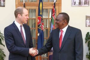 Prince William with Uhuru