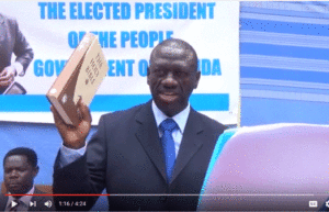 VIDEO: BESIGYE ‘SWORN IN’ AS UGANDA’S PRESIDENT