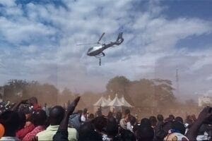 Bungoma man who hung on chopper injured after falling off