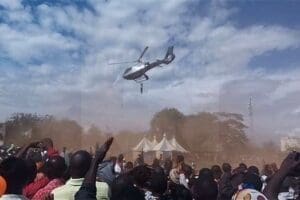 Bungoma man who hung on chopper injured after falling off