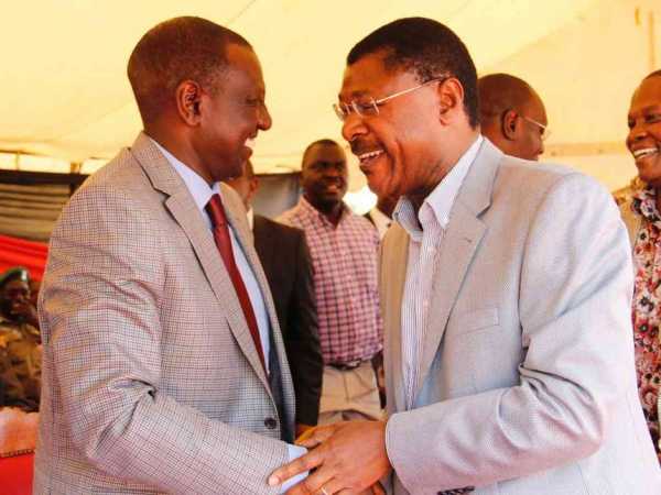 A file photo of Deputy President William Ruto and Bungoma Senator Moses Wetang'ula.