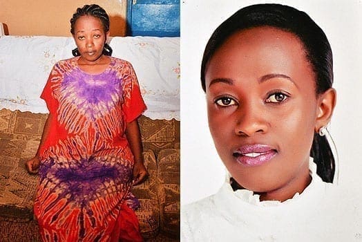 RIGHT: Esther Muthoni before falling ill.