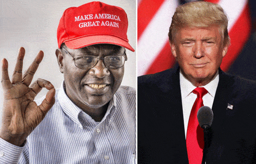 President Obama's brother, Malik Obama (left) and Republican party presidential candidate Donald Trump. PHOTO | COURTESY