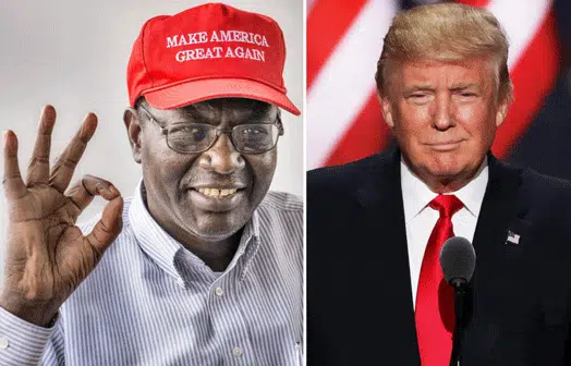 President Obama's brother, Malik Obama (left) and Republican party presidential candidate Donald Trump. PHOTO | COURTESY