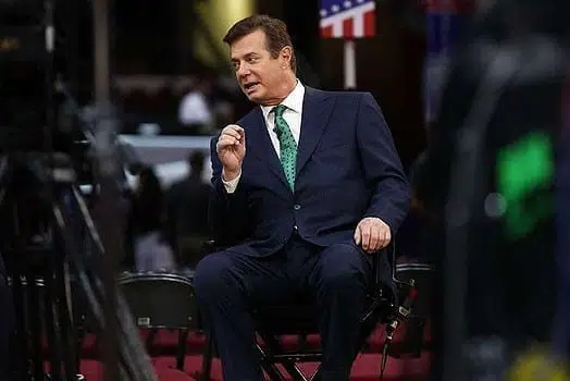 Paul Manafort, campaign manager for Republican presidential candidate Donald Trump, is interviewed on the floor of the Republican National Convention at the Quicken Loans Arena July 17, 2016 in Cleveland, Ohio. PHOTO |AFP