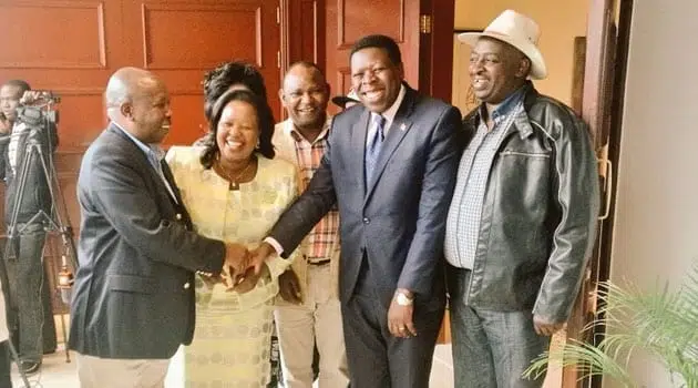 On Friday, two Jubilee coalition aspirants for post met with eight legislators from the county, to plan how to "win as many political seats as possible within the city, specifically that of the governor/CFM NEWS