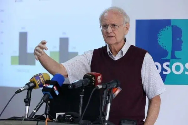 Dr Tom Wolf, the lead research analyst, Synovate Ipsos, releases the research findings in Nairobi on August 2,2016. PHOTO | JEFF ANGOTE | NATION MEDIA GROUP