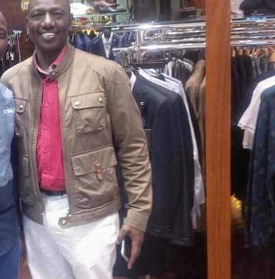 DP Ruto also in an brown jacket