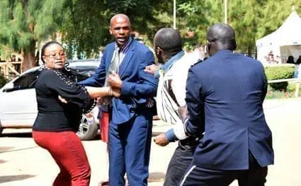 Some of the Nyeri ward reps during the brawl at the House.