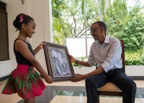 Nairobi's young acrobat Wendy finally meets President Kagame:
