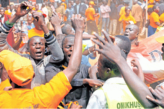 ODM supporters during party leader Raila Odinga's rally at Lunyofu grounds in Budalang'i. PHOTO |TOM OTIENO