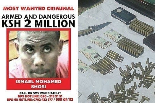 LEFT: The suspect Ismail Mohammed Soshi. RIGHT: A cache of weapons found in the house. PHOTOS |
