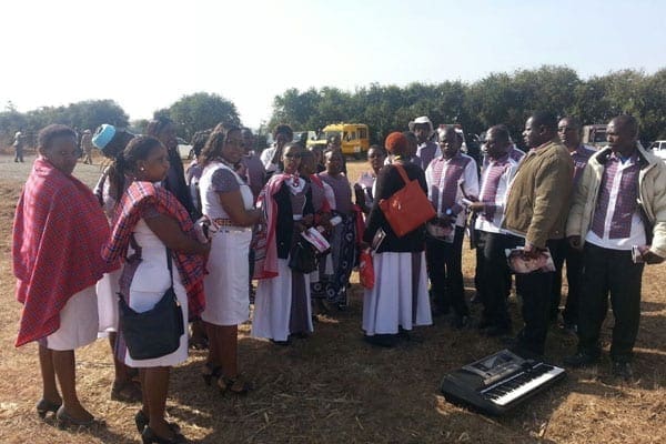 Mourners at the burial of veteran politician William ole Ntimama in Narok. PHOTO | GEORGE SAYAGIE | NATION MEDIA GROUP.