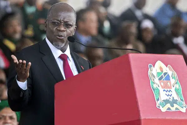 Tanzania's President John Magufuli delivers a speech during his swearing in ceremony in Dar es Salaam, on November 5, 2015. The country's Minister for Finance and Planning told the National Assembly that the last batch of the 269 retirees, who worked for the former East African Community (EAC), were paid between 2011 and 2013. PHOTO | DANIEL HAYDUK | AFP