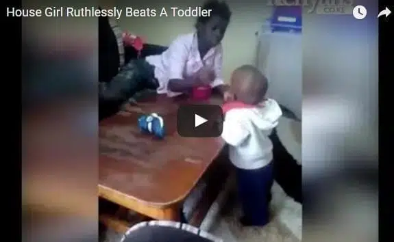 Sad Video: House help Mercilessly Tortures Employer's Baby