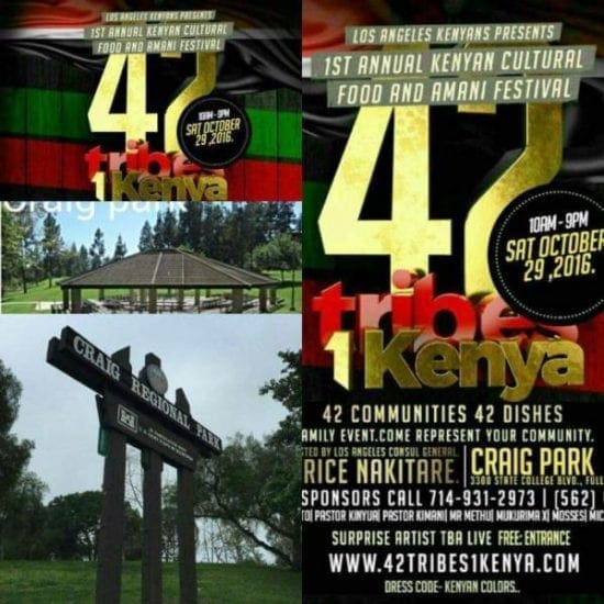 California Hosts 1st Kenya Cultural Food and Amani Festival