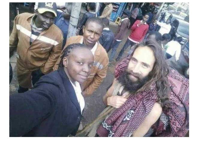 PHOTOS: Kenyans abuzz as 'Jesus' spotted walking barefoot on Moi Avenue