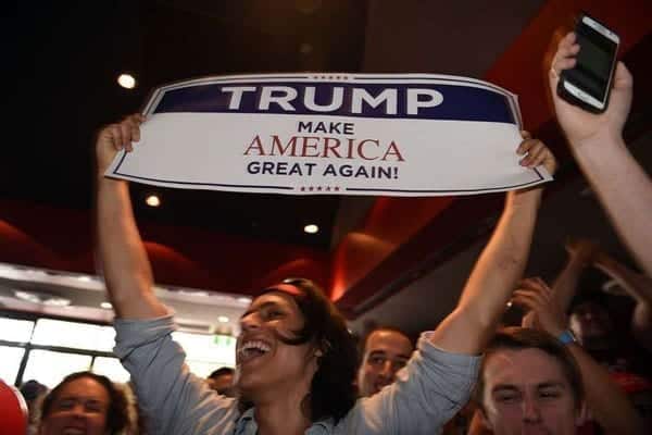 Supporters of US President-Elect Donald Trump
